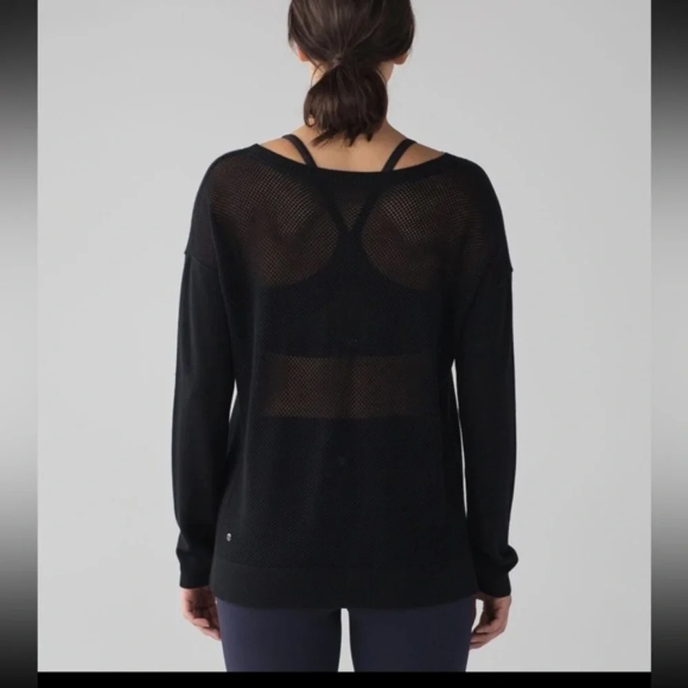 Lululemon Well Being Sweater‎ Women’s Size Small Black Boolux Cashmere Blend
